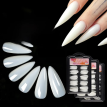 Long Nail Tips 100pcs/box Thin Pointed Fake Nails Suitable for Nail Salons and Personal USE