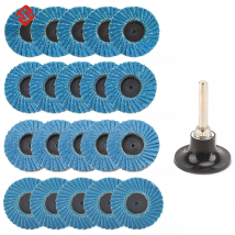 11/21pcs 50mm Flat Professional Flap Discs Roll Lock Grinding Sanding Wheels 2inch With Holder For Angle Grinder Abrasive Tools