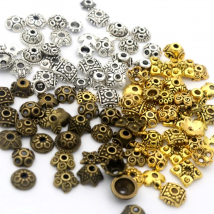 200pcs Mixed Size Tibetan Silver Small Beads Caps For Jewelry Making Diy Needlework Finding Accessories Supply