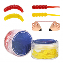 Fishing Softworm Bait Artificial Lures 120-150 Pieces Set Needle Tail Fishy Smell Corn Flavor Soft Bait Earthworm