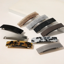 New fine Vintage Acetate Square Geometric Leopard Print Hair Claws hairpin Barrettes for Women Girl Hair Accessorie Headwear