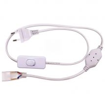 1pc 6mm 12mm 15mm On / Off Switch EU Plug Power Adapter for 220V 240V 2835 3014 5630 5730 LED Strip