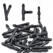 18/36Pcs Windscreen Washer Joiner Pipe Connector T Piece Straight 3 Way Y Piece Wiper Washer Nozzle Air Fuel Water Petrol Hose