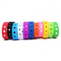 1PCS Random Color Silicone Bracelet Wristbands 18CM With Shoe Buckle PVC Shoe Accessories Shoes charms Kid birthday Gifts