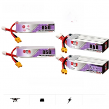 1-10PCS GAONENG GNB 4S 850mAh 15.2V HV 60C/120C Lipo Battery With XT30U-F Plug For Beta85X Whoop Quadcopter FPV RC Racing Drone