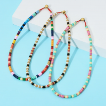 ZMZY Rainbow Chain Boho Tila Beads Collar Choker Women Fashion Charm Collier Femme Handmade Necklace Female Jewelry Dropshipping