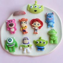 10Pcs/Set kawaii Cartoon Alien Buzz Lightyear Woody Jessie Lotso Cartoon Resin Accessories Diy Phone Case Jewelry Materials