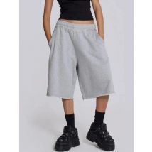 HOUZHOU Gray Women Basic Shorts Oversized Korean Fashion Jogger Baggy Short Pants Couple Hip Hop Casual Harajuku Jorts Summer