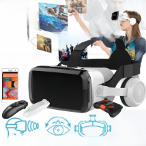 Wireless Virtual Reality Glasses IMAX Huge Screen 3D Glasses Google Cardboard Box VR Headset for 4.7-7.2" Phone,Support Gamepad