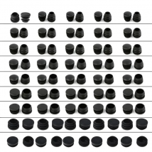 10Pcs Black Plastic Furniture Leg Plug Blanking End Bung For Round Pipe Tube