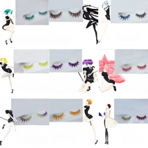 15colors 1pair Land of the Lustrous Cosplay Eyelash Houseki no Kuni Diamond Phosphophyllite Antarcticite Men Women Colorful Lash