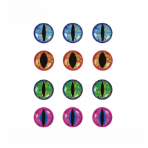 Bimoo 50pcs Holographic 3D Epoxy Fish Eyes Dragon Eyes For Tying Streamer Saltwater Fly Jig Baits Fishing Lure Making 3mm~12mm