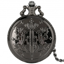 Dark Butler Japanese Manga Theme Alloy Pocket Watch Roman Numerals Dial Exquisite Cover Nice Necklace Best Appropriate Gifts