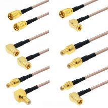 1Pcs RG-316 SMB Male to SMB Male/Female Straight/Right Angle Connector 50 Ohm Low Loss RG316 Cable High-Quality Pigtail Jumper
