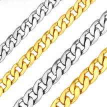 LUXUKISSKIDS Men's Chain Stainless Steel Necklace for Women Curb Chain Figaro Punk Cuban Link Choker Goth Silver Color Wholesale