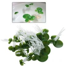 18 Pieces Artificial Floating Garden Decoration Water Floating Duckwees with for Pond Decor 3 Sizes Leaves
