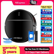 (Code: EU7805)Odkurzacz Robot LIECTROUX M7S PRO,zestaw do mopowania na sucho i mokro, inteligentne mapowanie, aplikacja WiFi, ssanie 4KPa, silnik bezszczotkowy, współpracuje z Alexą i Asystentem