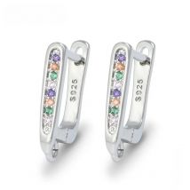 1 Pair 18K Gold Plated With Colour Zircon Earring Hooks For Jewelry DIY Women Earrings  Making Accessories Wholesale