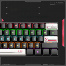 ONIKUMA  Professional Portable Wired Gaming Keyboard with RGB Backlit 61 Keys Mechanical Keyboards Matte Key Caps For PC