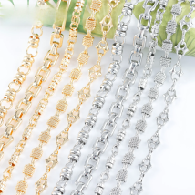 YEGUI C253,diy chain,18k gold plated,copper metal,rhodium plated,jewelry findings,diy bracelet necklace,jewelry making,50cm/lot