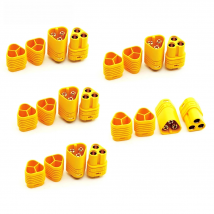 YEAHRUN Yellow MT60 3.5mm 3-pin Motor Connector Bullet Plug Set For RC Model Car Parts Accessories