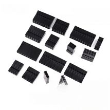 100pcs Single/Double Row Dupont Head 2.54mm 1P 2P 3P 4P 5P 6P 7P 8P 9P 10P 12P 20P Plastic Connector Jumper Housing Plug Female