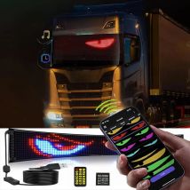 Led Eyes For Truck Led Matrix Panel RGB LED Car Panel DIY Programmable Bluetooth App Control Scrolling  Light
