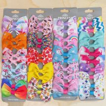 10PCS Regenbogen Einhorn Stern Haar Bögen Clip Für Kinder Mädchen Handgemachte Boutique Grips Headwear Haar Zubehör Großhandel