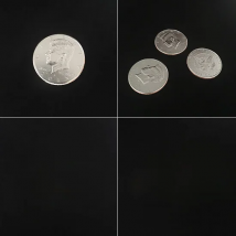 Double Face Super Triple Coin (DVD + Gimmick) Magic Tricks Stage Close up Magia Coin Appearing Magie Illusion Gimmick  Props