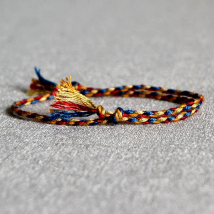 New Ethnic Style Bracelet Colorful Braided Rope Couple Bracelet Anti-Allergic Lucky Bracelet for Men and Women Charm Jwwelry