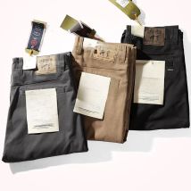 Autumn Winter New Retro Heavyweight Thick Twill Pants Men's Pure Cotton Washed Old Slim Straight Elastic Business Casual Pants