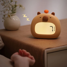 Capybara Night Light Cute Capybara Alarm Clock Animal Alarm Clock USB Rechargeable Creative Desktop