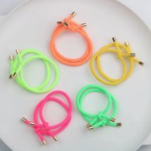 Knotted Hair Ties Elastic Knot Hair Bands Ponytail Holders Non-Slip Hair Rope Bracelets for Thin Thick Wavy Curly Long Hair