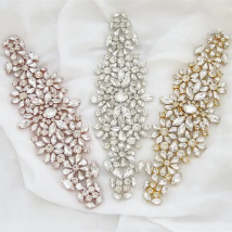 (1PC) Rhinestones bridal belt diamond gold wedding dress belt crystal wedding sash for wedding dress accessories WDD0633