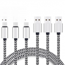 USB Type C Cable 2.4A Fast Charging Battery Charger Wire Woven Nylon Data Cable Mobile Phone Charger For Huawei Samsung USB C