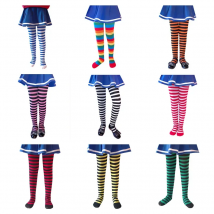 Halloween girl striped pantyhose holiday party costume props pantyhose
