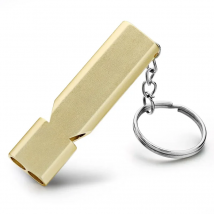 Stylish Whistle Keychain Customized Double Pipe High Decibel Outdoor Emergency Survival Engraved Logo Name Anti-lost EDC DK383