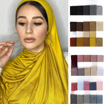 Musilim Women Strechy Jersey Hijab Good Stitch Stretch Jesey HIjabs Scarves Soft Turban Head Wraps HeadScarf