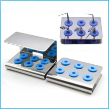 6 Holes Dental Ultrasonic Scaler Tips Holder Stand Disinfection Storage Box Fit Dentistry Equipment EMS NSK Satelec Sirona DTE