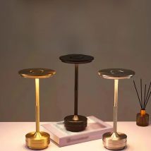 Wireless Simple Charging LED Desk Lamp Restaurant Bar Table Lamp Dimming Atmosphere Retro Portable Charging Touch USB Read Lamp