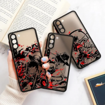 O-Eines Kunst Stück Schwarz Rot L-Luffys-Asse Anime Klar Coque Für Samsung S23 Fall Galaxy s20 FE