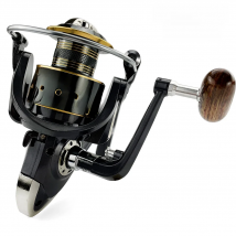 GHOTDA Fishing coil Wooden handshake 12+ 1BB Spinning Fishing Reel Metal Spool Left/Right Handle Fishing Reel Wheels