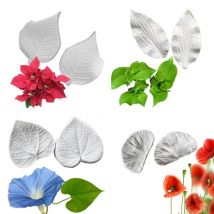 17 Types Flower&Leaf Petal Silicone Mold Fondant Mould Cake Decorating Tools Gumpaste Veiners Mold, Sugarcraft Tools K738