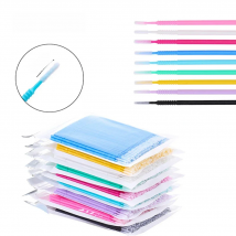 100pcs Microbrush Eyelash Extension Brush Lash Glue Cleaning Makeup Brushes Eyelash Extension Supplies Accessories Micro Brushes