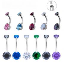 Belly Button Piercing ASTM G23 Titanium Zircons Navel Piercing Ring Body Jewelry Super Pretty Belly Button Ring For Women