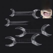 4pcs Transparent Dental Double-headed T-Shape Intraoral Cheek Lip Retractor Dental Intraoral Mouth Expanders