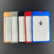 1PC Metal Business Card Holder Bus Card Case Id Holder Ski Pass ID Card Office School Supplies