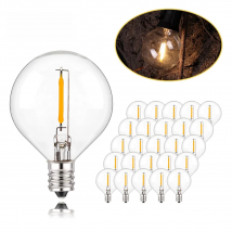 25pcs/lot Outdoor G40 LED String Light Bulb Globe Replacement Led Bulbs 220V E12 Base Socket Incandescent Bulb Garden Decoration