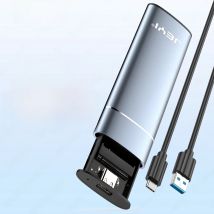 JEYI M.2 NVMe/SATA SSD Enclosure - Aluminum Tool-Free USB 3.2 Gen2 10Gbps for 2280 SSD (2230/2242/2260 Compatible)