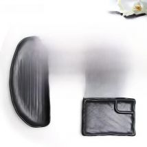 1pcs Black Melamine Sushi Bar Snack Tableware Barbecue Buffet Dish Wine Sushi Fruit Tray Kitchen Supplies